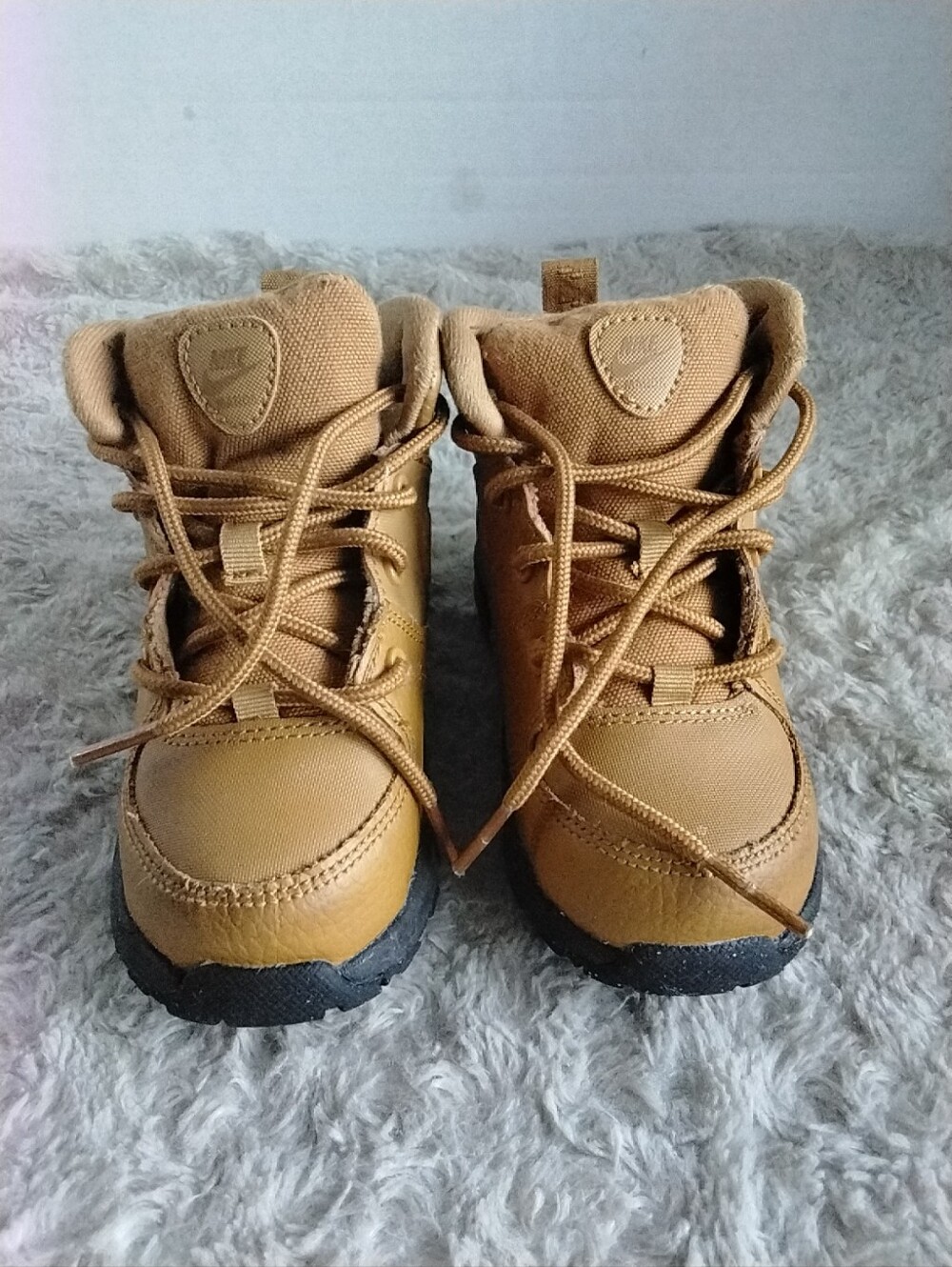Nike Manoa LTR Boots Shoes (PS) BQ5374-700 Wheat/Wheat-Black Kids 8C. CLEAN. - Picture 7 of 7